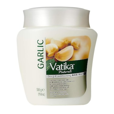 Vatika Naturals Hot Oil Hair Mask - Garlic &amp; Multivitamin for Dry, Damaged, Nourishing &amp; Strengthening, Deep Conditioning for Soft, Smooth Hair - 500ml