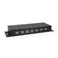 Coolgear Slim 7 Port USB 2.0 Hub w/Power Adapter - 480Mbps Data, LEDs, Surface and Wall Mount