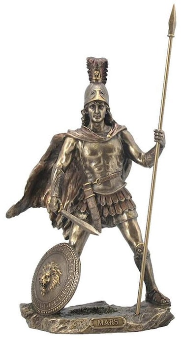 Mars/Ares Statue Sculpture - Roman God of War (Cold Cast Bronze)
