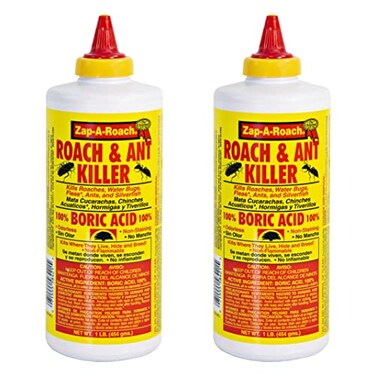 Boric Acid Powder Roach &amp; Ant Killer - (2-Pack) 16 oz - Easy to Spread Ant and Cockroach Killer Indoor Home