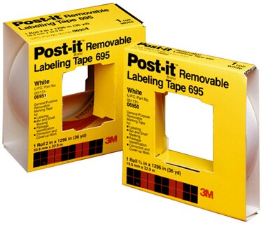 Post-it Labeling Tape, 2 in x 36 yds., 1 Roll, White (695)