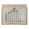 Safed Candles Shabbat Candle Set in White with Dripped Lines