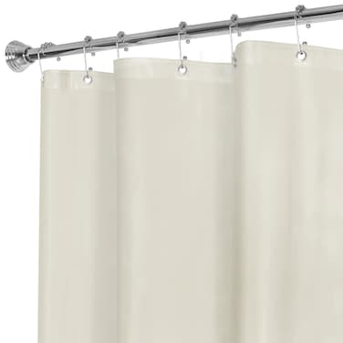 Zenna Home Clear Shower Curtain Liner, Heavyweight, Beige, 10-Gauge Vinyl, 72" x 72" Inches, Transparent Shower Liner for Showers and Bathtubs with Rustproof Grommets, Premium Bathroom Shower Liners