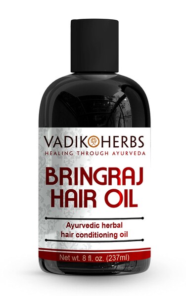 Vadik Herbs Bringraj (Bhringraj) Hair Growth and Conditioning Oil with Rosemary (8 oz) - For Hair Loss, Balding, Thinning, Beard Growth, Scalp Treatment