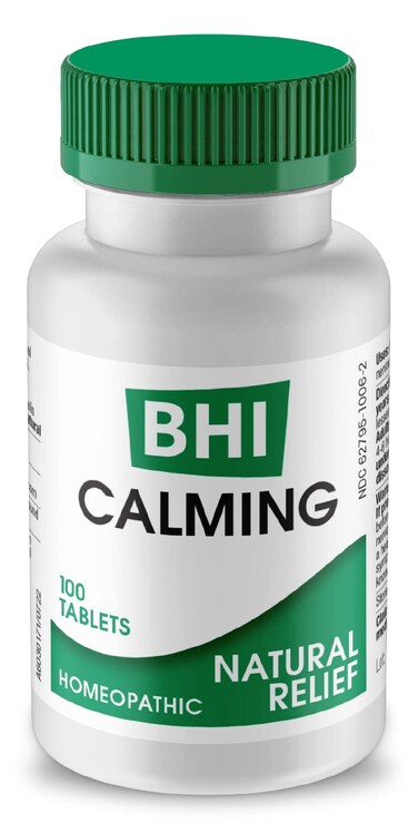 BHI Calming Stress Relief Blend 10 Natural Active Ingredients Help Restore Balance, Support Calm Mood &amp; Sleep - Relax Mind &amp; Body with Passionflower Chamomile &amp; Valerian Root - 100 Tablets