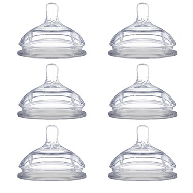 Comotomo Replacement Nipples, Slow Flow (0-3 Months) - 2 Count, 3 Packs