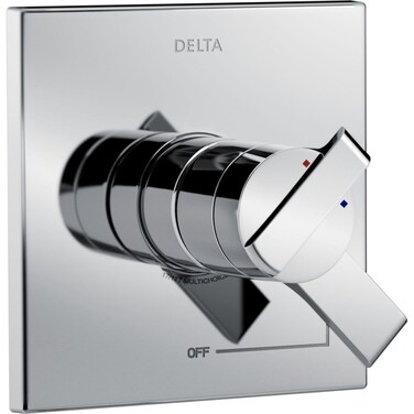 Delta Faucet Ara 17 Series Dual-Function Shower Valve Trim Kit Chrome, Shower Handle, Delta Shower Trim Kit, Chrome T17067 (Valve Not Included)