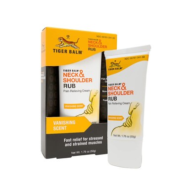 Tiger Balm Neck &amp; Shoulder Rub Vanishing Scent 1.76 oz (Pack of 2)