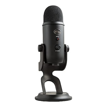 Logitech for Creators Blue Yeti USB Microphone for Gaming, Streaming, Podcasting, Twitch, YouTube, Discord, Recording for PC and Mac, 4 Polar Patterns, Studio Quality Sound, Plug &amp; Play-Blackout