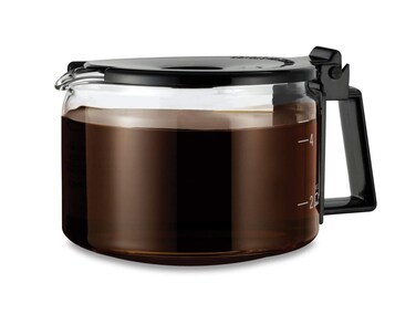 CAF&Eacute; BREW COLLECTION Universal Glass Coffee Replacement Carafe - BPA Free Carafe - 4 to 5 Cup Black Replacement Carafe for Cuisinart, Mr. Coffee, Hamilton Beach, Black &amp; Decker and More