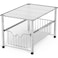 DecoBrothers Stackable Under Sink Organizer with Sliding Basket, Chrome