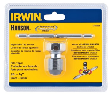 IRWIN Hanson 1766068 Pts T-Handle Tap Wrench Number 4 for Tap Die Extraction, 1/4