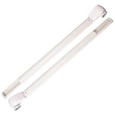 Carefree OV25APHW Travel'r White with Matching White Casting Adjustable Pitch 12 Volt Electric RV Awning Arms Set