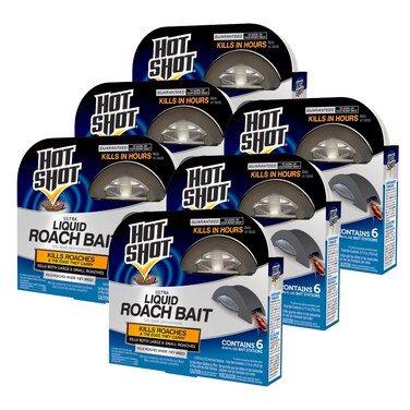 Hot Shot Liquid Roach Bait, Home Insect Killer, clear, 6 Count / Pack (Case Pack of 6 &ndash; 36 Total)