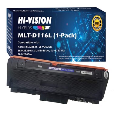 HI-VISION HI-YIELDS Compatible Toner Cartridge Replacement for MLT-D116L MLTD116L D116L 116L, Black, 1 Pack