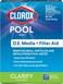 CLOROX POOL&amp;Spa D.E. Media + Filter Aid, Removes Small Particles and Metals from Pool Water, 24 LB
