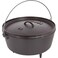 Lodge 10 Quart Pre-Seasoned Cast Iron Camp Dutch Oven with Lid - Dual Handles - Use in the Oven, on the Stove, on the Grill or over the Campfire - Black