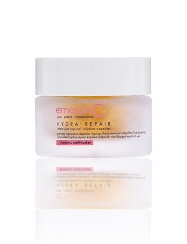 emerginC Hydra-Repair Intensive Topical Infusion Capsules - Moisturizing Face Serum Caps with Vitamin E + Ceramides for Dry Skin - Helps to Hydrate + Visibly Improve Skin Texture + Tone (40 Capsules)