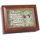 Cottage Garden Retirement Woodgrain Rope Trim Music Box Plays Amazing Grace
