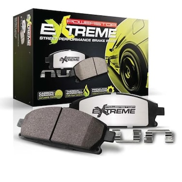 Power Stop Z26-1053 Rear Z26 Carbon-Fiber Ceramic Brake Pads For Cadillac CTS Chevy Camaro Dodge Charger Challenger Jeep Grand Cherokee Tesla S X [Vehicle Specific]