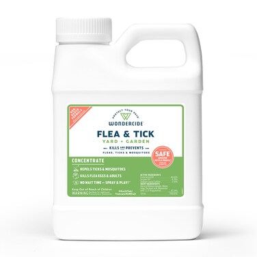 Wondercide - Flea and Tick Spray Concentrate for Yard and Garden with Natural Essential Oils &ndash; Kill, Control, Prevent, Fleas, Ticks, Mosquitoes and Insects - Safe Around Pets, Plants, Kids - 16 oz