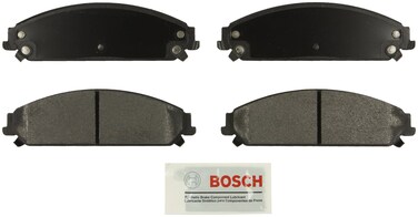 BOSCH BE1058 Blue Ceramic Disc Brake Pad Set - Compatible With Select Chrysler 200, 300; Dodge Caliber, Challenger, Charger, Magnum; FRONT