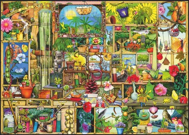 Ravensburger Curious Cupboards No.3 The Gardener&rsquo;s Cupboard 1000 Pieces Jigsaw Puzzles for Adults and Kids Age 12 Years Up