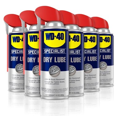 WD-40 Specialist Dry Lube with SMART STRAW SPRAYS 2 WAYS, 10 OZ [6-Pack]