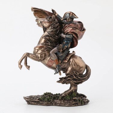 Veronese Design 11 3/8 Inch Napoleon Crossing The Saint Bernard Pass Cold Cast Resin Antique Bronze Finish Statue