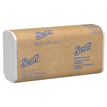 Scott Professional Universal Multifold Paper Towels, Bulk (03650), Absorbency Pockets, White, 9.2"x9.4" Towel, White, Compressed, Compact (250 Sheets/Pack, 12 Packs/Case, 3,000 Sheet Total)