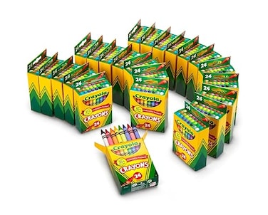 Crayola Crayons Bulk (24 Packs), Back to School Supplies for Preschool &amp; Kindergarten, Bulk Crayons for Kids, Classroom Supplies