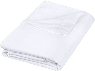 Utopia Bedding Flat Sheet - Soft Brushed Microfiber Fabric - Shrinkage &amp; Fade Resistant Top Sheet - Easy Care - 1 Flat Sheet Only (King, White)