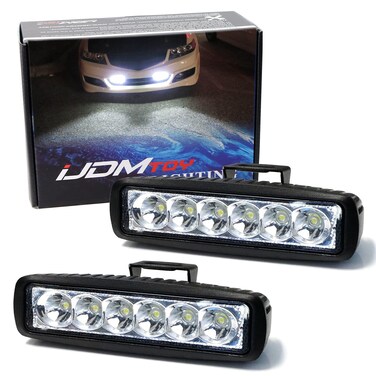 iJDMTOY 18W High Power 6-LED Daytime Running Light Kit, Universal Fit Compatible with Most Car, Truck, SUV, etc