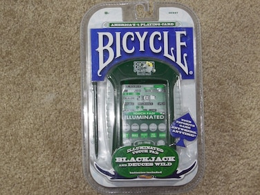 Bicycle Illuminated Touch Pad Electronic Handheld Blackjack Game