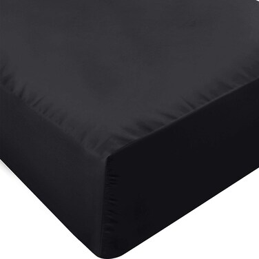 Utopia Bedding King Fitted Sheet - Bottom Sheet - Deep Pocket - Soft Microfiber - Shrinkage and Fade Resistant - Easy Care -1 Fitted Sheet Only (Black)