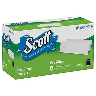 Scott Multifold Paper Towels for Small Business (08009), 9.2&rdquo; x 9.4&rdquo;, (4000 Towels per Case)