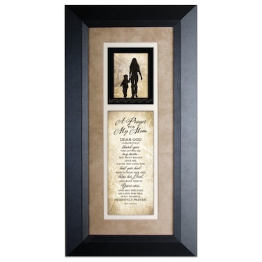 Dexsa A Prayer for My Mom Wood Wall Art Frame Plaque   8 inches x 16 inches   Hanger for Hanging   Dear God I Gratefully Thank You for Giving me My Mom   Mother Gift