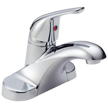 DELTA B501LF Foundations Single Handle Bathroom Faucet, 4.25 x 6.13 x 4.25 inches, Chrome