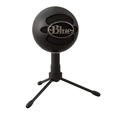 Blue Snowball iCE USB Microphone for PC, Mac, Gaming, Recording, Streaming, Podcasting, with Cardioid Condenser Mic Capsule, Adjustable Desktop Stand and USB Cable, Plug 'n Play - Black