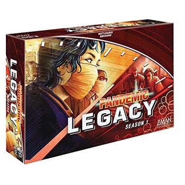 Pandemic Legacy Season 1 Red Edition Board Game   Board Game for Adults and Family   Cooperative Board Game   Ages 13+   2 to 4 players   Average Playtime 60 minutes   Made by Z-Man Games