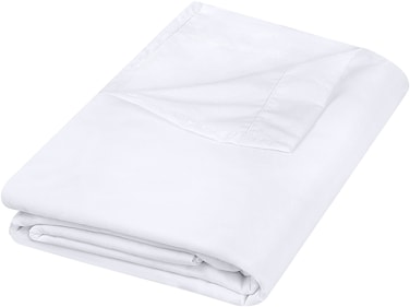 Utopia Bedding Flat Sheet - 1 Pack (Full, White) - Soft Brushed Microfiber Fabric - Shrinkage &amp; Fade Resistant Top Sheet - Easy Care Bed Sheet