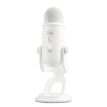 Logitech for Creators Blue Yeti USB Microphone for Gaming, Streaming, Podcasting, Twitch, YouTube, Discord, Recording for PC and Mac, 4 Polar Patterns, Studio Quality Sound, Plug &amp; Play-Whiteout