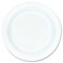 Dart 9PWCR 9 in White Unlaminated Foam Plate (Case of 500)