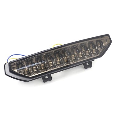 HTTMT MT124-SK Led Tail Brake Light Turn Signals Compatible with Kawasaki Ninja Zx 6R 2007 2008 Smoke