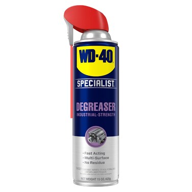 WD-40 Specialist Degreaser with Smart Straw, Heavy-Duty Degreaser for Breaking Down Grease on Engines, Heavy Machinery, Power Equipment and Metal Tools, Industrial Strength Fast-Acting Formula, 15 Oz