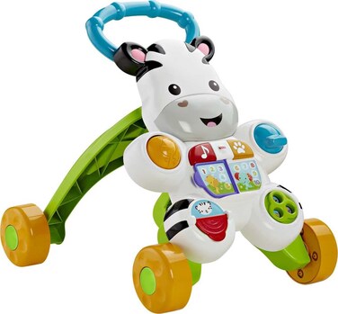 Fisher-Price Baby to Toddler Toy, Learn with Me Zebra Walker with Educational Music Lights &amp; Activities for Infants Ages 6+ Months