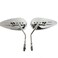 SMT-Chromed Aluminum Teardrop Mirror Compatible With Harley 1999&ndash;2003 Sportster 883 Deluxe XLH883 Motorcycle [B00XIRVK06]