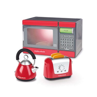 Casdon Morphy Richards Microwave, Kettle &amp; Toaster Set   Stylish Toy Kitchen Appliances for Children Aged 3+   Looks Just Like The Real Things