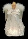 KSA 14" Ice Palace Lighted White &amp; Silver Angel Christmas Tree Topper - Clear Lights