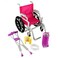 Click N' Play Doll Medical Play Set,5 Piece Set,Wheelchair,Crutches,Bandage,Leg/Arm Cast, Perfect For 18 Inch Dolls,Pink &amp; Purple